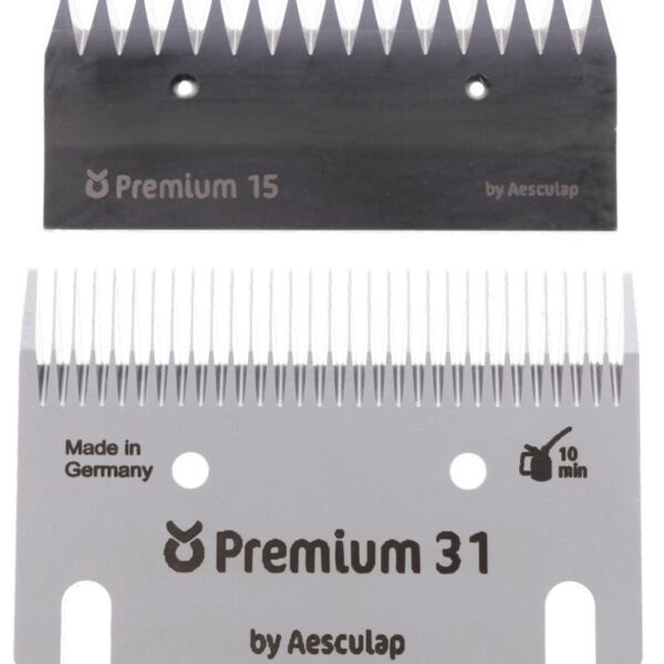 Jeu de peignes Kerbl Premium bovins/équins, 15/31 dents